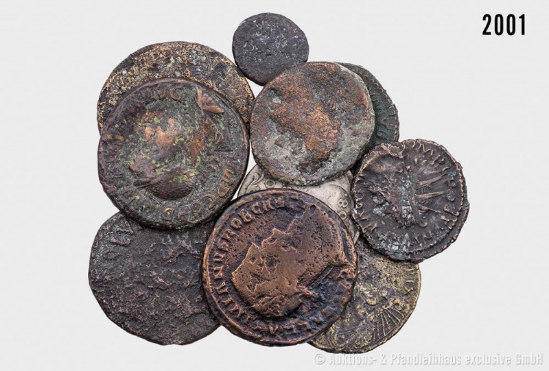 Konv. von 8 römischen Münzen (darunter As des Gordian III. und 2 Antoniniane des...