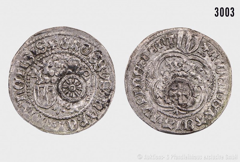 Sachsen, Markgrafschaft Meißen, Wilhelm III. (1445-1482), Schildgroschen, Saalfe...
