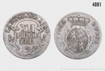 Pfalz-Zweibrücken, XII Kreuzer 1759. 3,31 g; 25 mm. Schön 19. Sehr schön.