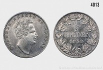 Herzogtum Nassau, Wilhelm (1816-1839), 1/2 Gulden 1838. 5,29 g; 24 mm. AKS 44; Jaeger 43. Feine Tönung, winzige Kratzer, fast vorzüglich/vorzüglich....