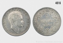 Herzogtum Nassau, Adolph (1839-1866), 1 Gulden 1841. 10,54 g; 30 mm. AKS 65; Jaeger 49. Kleine Kratzer, sehr schön.