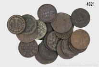 Nassau, Konv. von 21 Kleinmünzen (Kreuzer), überwiegend schön bis sehr schön, bitte besichtigen.