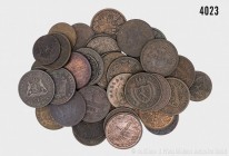 Herzogtum Nassau, umfangreiches Konv. von 43 Kleinmünzen, zumeist 1 Kreuzer 1859-1863. Unterschiedliche Erhaltungen, überwiegend sehr schön bis vorzüg...