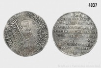 Sachsen-Albertinische Linie, Johann Georg I. (1615-1656), Taler 1656, auf seinen Tod. Vs. Brustbild des Kurfürsten im Kurornat nach halbrechts, mit de...
