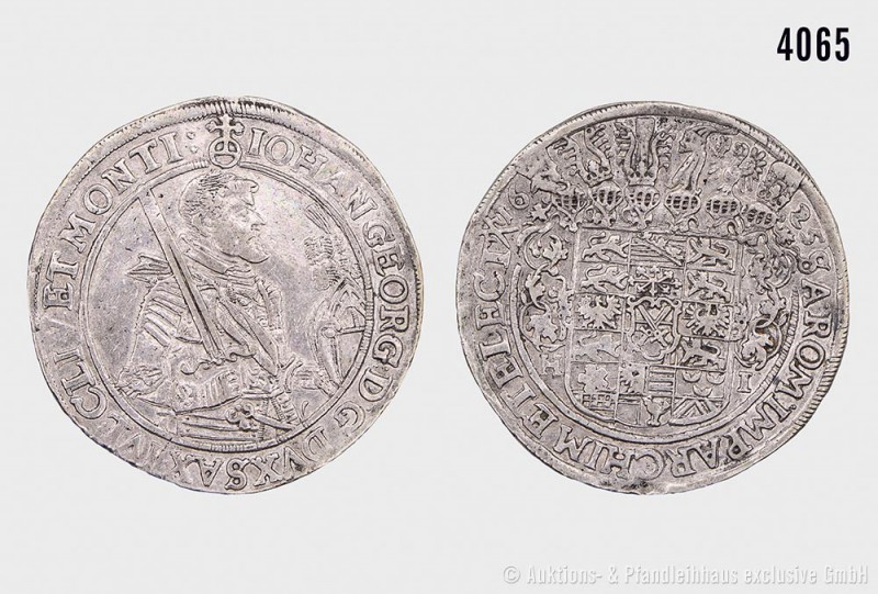 Sachsen, Johann Georg I. (1615-1656), Reichstaler 1625, Dresden. 28,97 g; 43 mm....