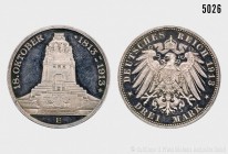 Deutsches Reich, Sachsen, Friedrich August III. (1904-1918), 3 Mark 1913 E, auf die Jahrhundertfeier der Völkerschlacht bei Leipzig. AKS 190; Jaeger 1...