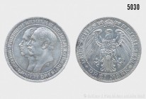 Deutsches Kaiserreich, Wilhelm II. (1888-1918), 3 Mark 1911 A, anlässlich des 100-jährigen Bestehens der Universität Breslau. 16,67 g; 33 mm. AKS 138;...