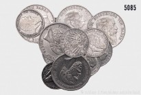 Baden, Konv. von 14 Silbermünzen, bestehend aus sechs 5-Mark-Stücken, drei 3-Mark-Stücken und fünf 2-Mark-Stücken. Unterschiedliche Erhaltungen, sehr ...