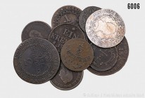 Österreich-Ungarn, Konv. von 11 Kleinmünzen, darunter: 1 Kreuzer 1759, 1 Kreuzer 1816, 1/2 Kreuzer 1816. Unterschiedliche Erhaltungen, überwiegend seh...