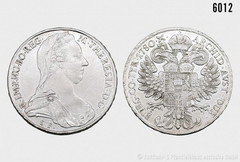 Österreich, Maria Theresia Taler 1780, offizielle moderne Nachprägung. 27,91 g; ...