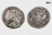 Russland, Katharina II. (1762-1796), Konv. von zwei 1/4-Rubel-Münzen 1765. 5,39 g; 24 mm. 5,63 g; 25 mm. Davenport 1683. Selten. Schön bis sehr schön,...