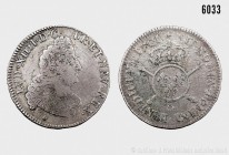 Frankreich, Ludwig XIV. (1643-1715), 1/2 Ecu 1701. 12,96 g; 36 mm. Vgl. Gadoury 189. Kratzer, fast sehr schön.