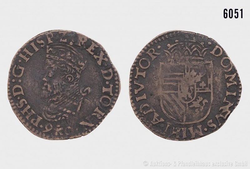 Spanische Niederlande, Brabant, Philipp II. (1555-1598), Oord 1590. 4,75 g; 26 m...