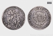 Italien, Lucca, Republik von 1369-1799, Scudo 1743. St.Martin. 26,41 g; 42 mm. CNI 799. Etwas uneben, kleine Kratzer, sehr schön.
