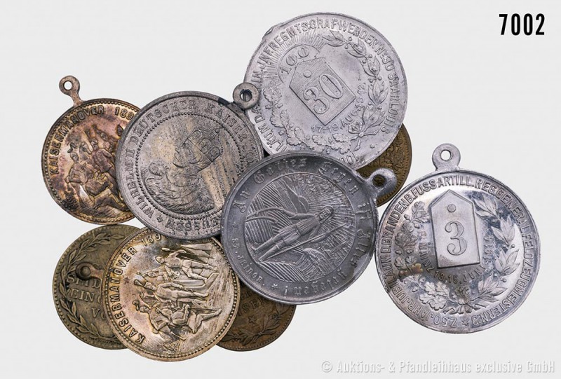 Deutsches Reich, Preußen, Konv. von 11 Medaillen, darunter 1 Jeton Friedrich Wil...