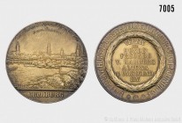 Hamburg, vergoldete Silbermedaille 1904 (v. Lauer) auf die Internationale Hunde-Ausstellung vom 10.-12.Juni 1904 vom Verein der Hunde-Freunde v. Hambu...