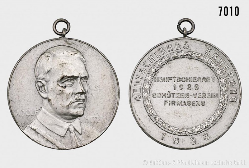 Drittes Reich, große tragbare Medaille, von Wernstein, mit Porträt Adolf Hitler,...