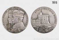 Großbritannien, Silbermedaille 1935 von Percy Metcalfe, auf das 25. Thronjubiläum von George V. Vs. VI . MAII . MCMX / MCMXXXV, die bekrönten Porträtb...