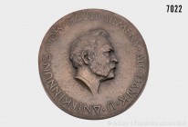Einseitige Bronzegussmedaille o. J. (1955), von A. Klingler, Anerkennungs- und Dankesgeschenk der Siemens AG für 40-jähriges Dienstjubiläum. ALS DANK ...