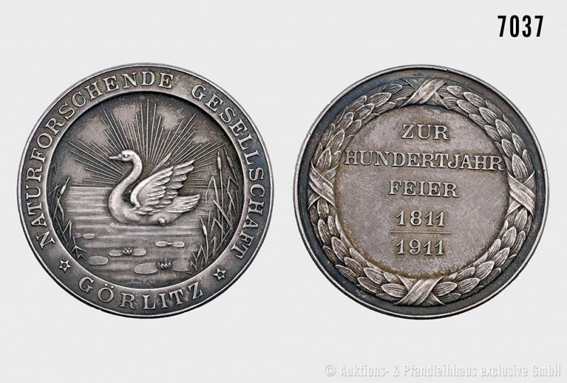 Deutsches Reich, Medaille (Bronze, versilbert) 1911, auf die 100-Jahrfeier der N...