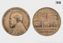 Deutsches Reich, Bronzemedaille 1909 von Kühl, auf den westfälischen Industriellen Gustav Selve. Vs. GUSTAV SELVE . GEHEIMER KOMMERZIENRAT . 1842-1909...