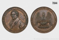 Preußen, Bronzemedaille 1837, von Brandt, auf das 50-jährige Bürgerjubiläum von Gottlieb Busse in Luckenwalde. Vs. Brustbild des preußischen Kommerzie...
