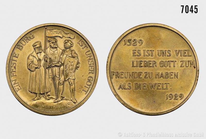 Deutsches Reich (Weimarer Republik), Bronze-Messingmedaille 1929, auf den 400. J...