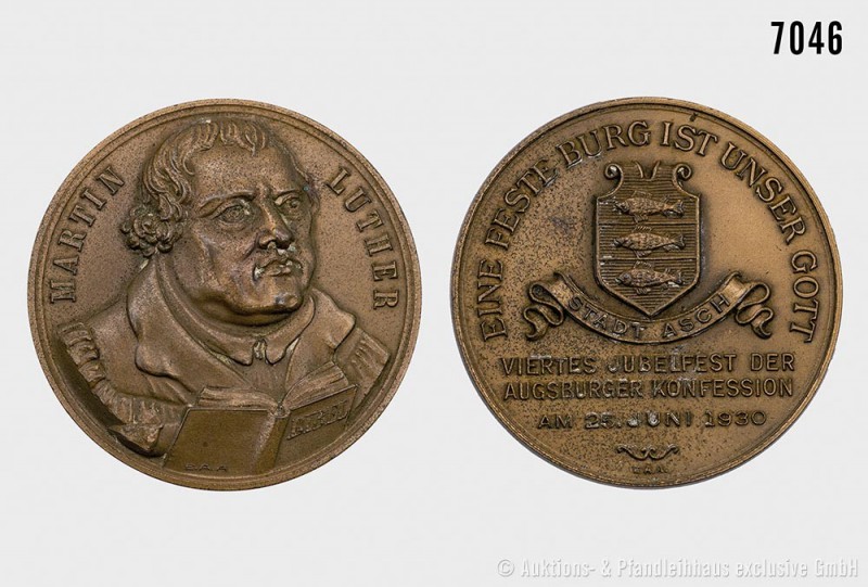 Deutsches Reich (Weimarer Republik), Bronzemedaille 1930, signiert E.A.A. Vs. MA...