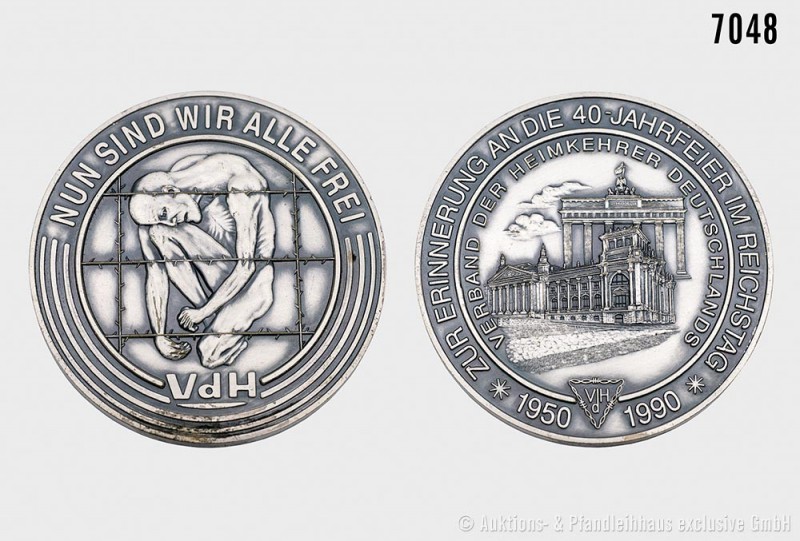 Bundesrepublik Deutschland, Medaille 1990 des Verbandes der Heimkehrer Deutschla...