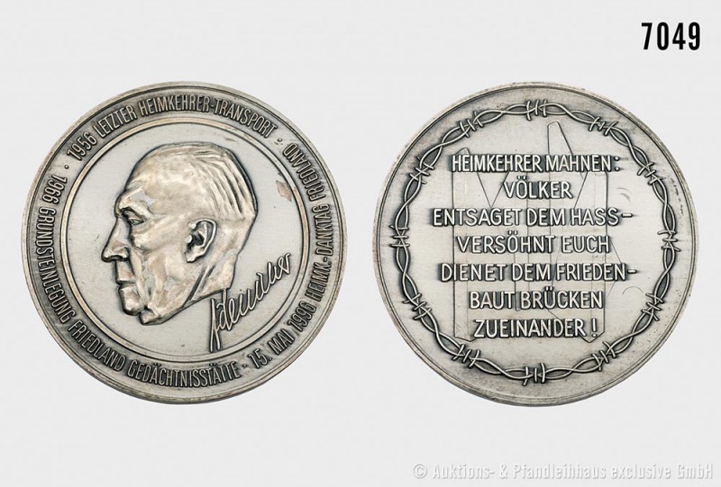 Bundesrepublik Deutschland, Medaille 1996, auf das 40. Jubiläum des letzten Heim...