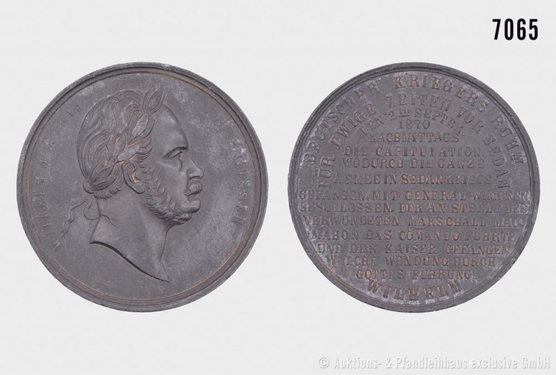 Preußen, Medaille o. J. (1870), Wilhelm I. (1861-1888), auf die Kapitulation der...