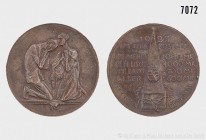 Weimarer Republik, Medaille 1923 von Hörnlein, Hungermedaille anlässlich der Hyperinflation. 22,59 g; 38 mm. Vorzüglich.