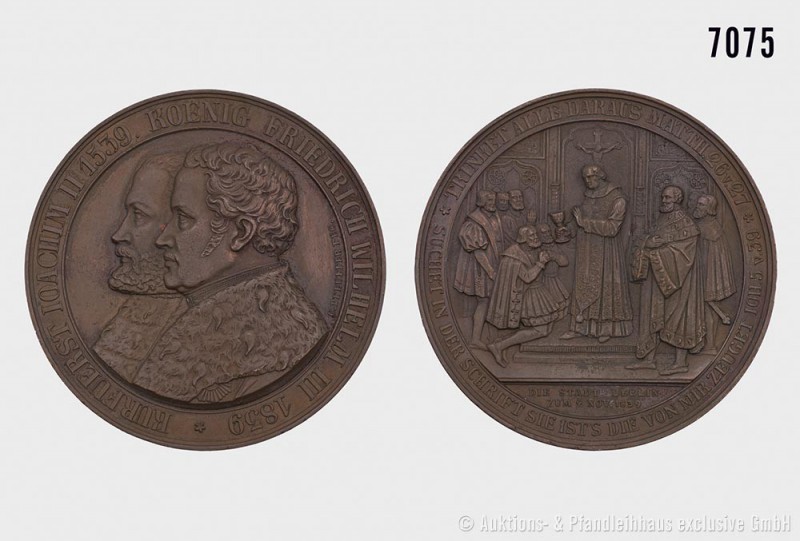 Preußen, Medaille 1839, der Stadt Berlin, von C. Pfeuffer, anlässlich des 300. J...