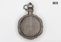 Parfümflakon, vollständig, mit Schraubverschluss, schöne Ziselierung, 835er Silber, ca. 1920-1930, 16 g, sehr guter Zustand.
