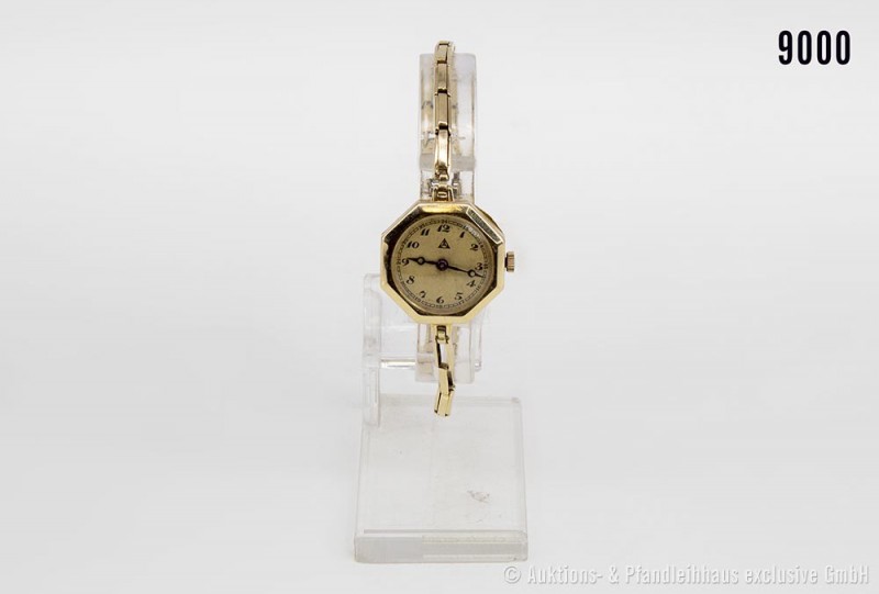 Damenhanduhr, 585 Gold, ca. 1920-1930. 14,61 g.