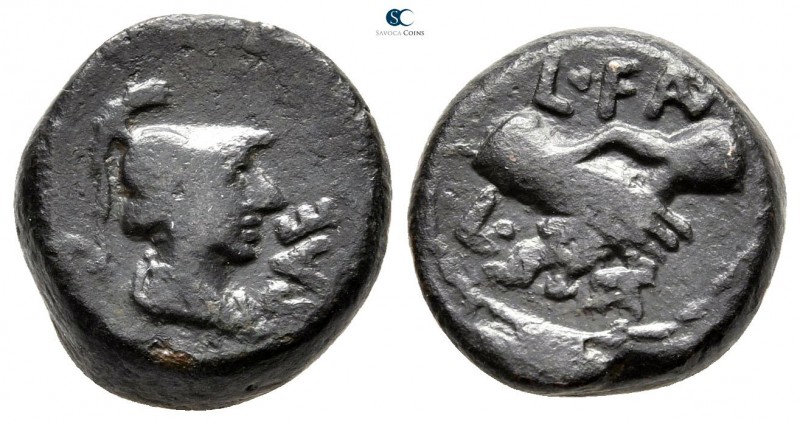 Lucania. Paestum (Poseidonia) circa 90-44 BC. 
Bronze Æ

13 mm., 3,94 g.

H...