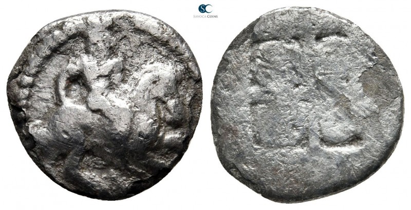 Macedon. Sermyle circa 500-470 BC. 
Tetrobol AR

15 mm., 2,00 g.

Bearded a...