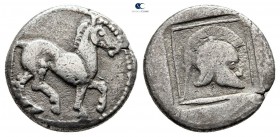 Kings of Macedon. Aigai. Alexander I 498-454 BC. Struck circa 480/79-477/6 BC. Tetrobol AR