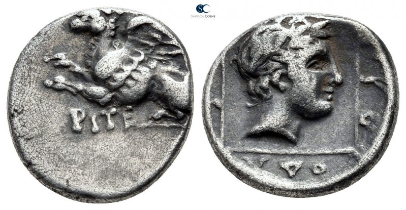 Thrace. Abdera circa 336-311 BC. ΠΥΘΟΔΩΡΟΣ (Pythodoros), magistrate (?)
Drachm ...