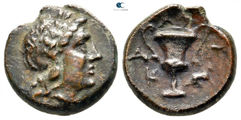 Thrace. Alopeconnesos circa 300-200 BC. 
Bronze Æ

15 mm., 2,86 g.

Laureat...