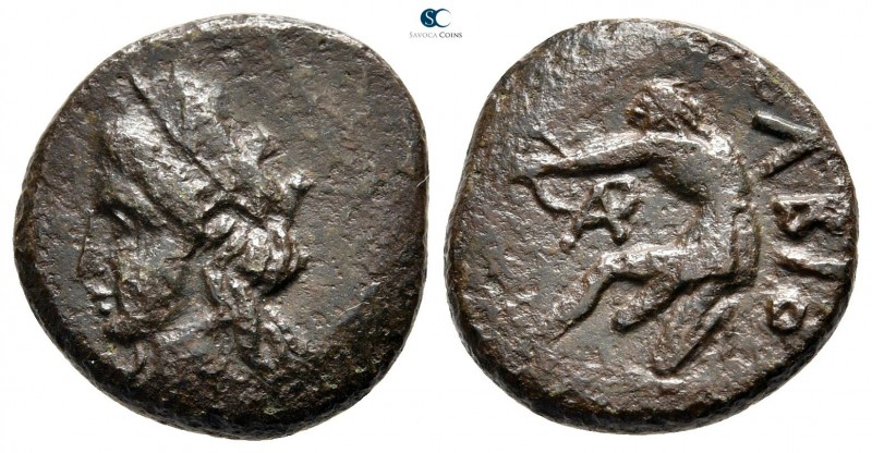 Scythia. Olbia circa 300-200 BC. 
Bronze Æ

17 mm., 4,47 g.

Turreted and w...