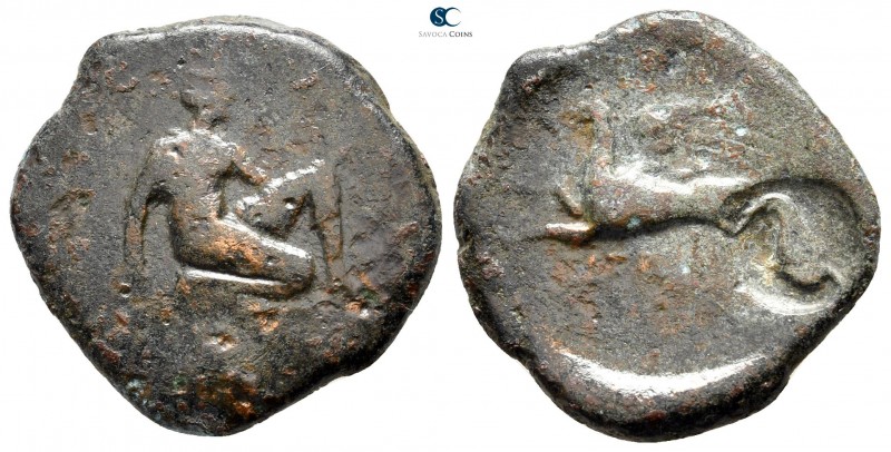 The Tauric Chersonese. Chersonesos circa 320-310 BC. 
Bronze Æ

22 mm., 6,08 ...