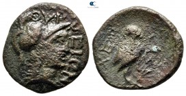 Akarnania. Thyrrheion. ΧΕΡΣΥΣ (Chersys), magistrate after 168 BC. Bronze Æ