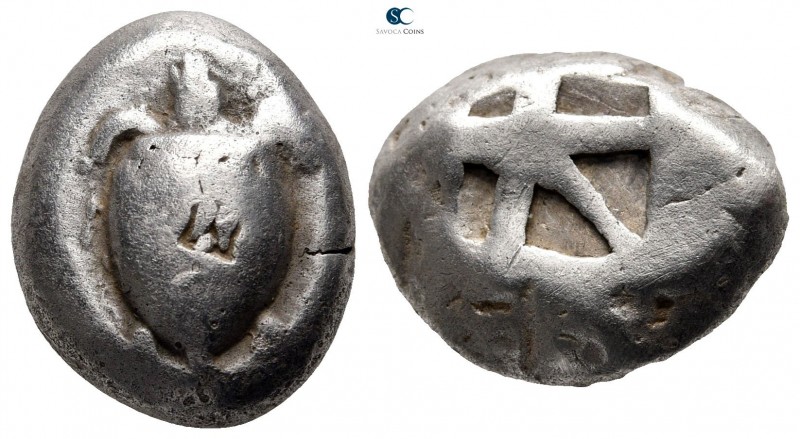 Islands off Attica. Aegina 525-480 BC. 
Stater AR

19 mm., 12,20 g.

Sea tu...
