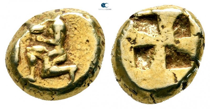 Mysia. Kyzikos 500-450 BC. 
Hekte - 1/6 Stater EL

10 mm., 2,68 g.

Nude ma...