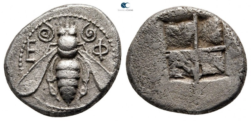 Ionia. Ephesos circa 500-420 BC. 
Drachm AR

15 mm., 3,27 g.

Ε-Φ, bee with...