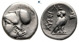 Ionia. Lebedos. ΗΓΙΑΣ (Hegias), magistrate circa 330-300 BC. Hemidrachm AR