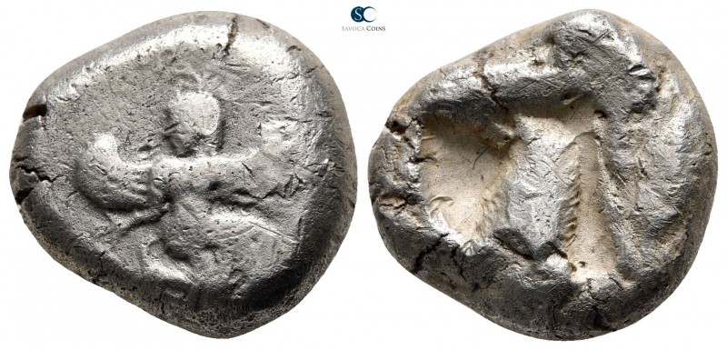 Caria. Kaunos circa 490-470 BC. 
Stater AR

19 mm., 11,64 g.

Winged female...