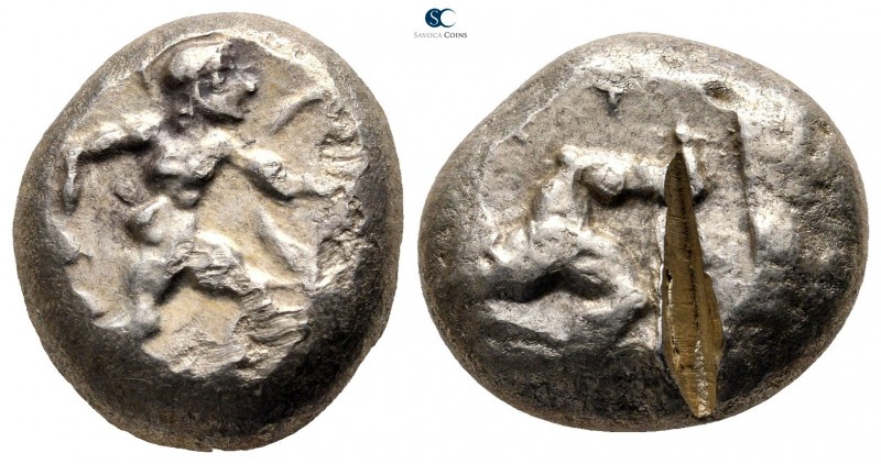 Pamphylia. Aspendos circa 465-430 BC. 
Stater AR

18 mm., 10,92 g.

Hoplite...