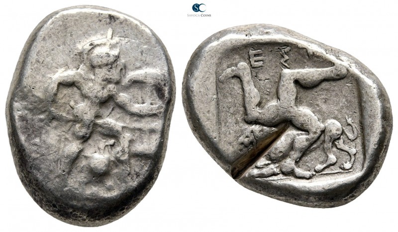 Pamphylia. Aspendos circa 465-430 BC. 
Stater AR

22 mm., 10,79 g.

Warrior...